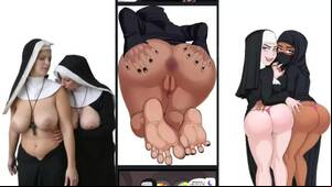cartoon lesbian rimjob - Reacting To Lesbian Nun Love Eating Ass - Cartoon Porn - FAPCAT