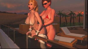 3d Cartoon Tranny Porn - Redhead Shemale fucks Blonde Tranny - Anal Sex, 3D Futanari Cartoon Porno  On the Sunset - XVIDEOS.COM
